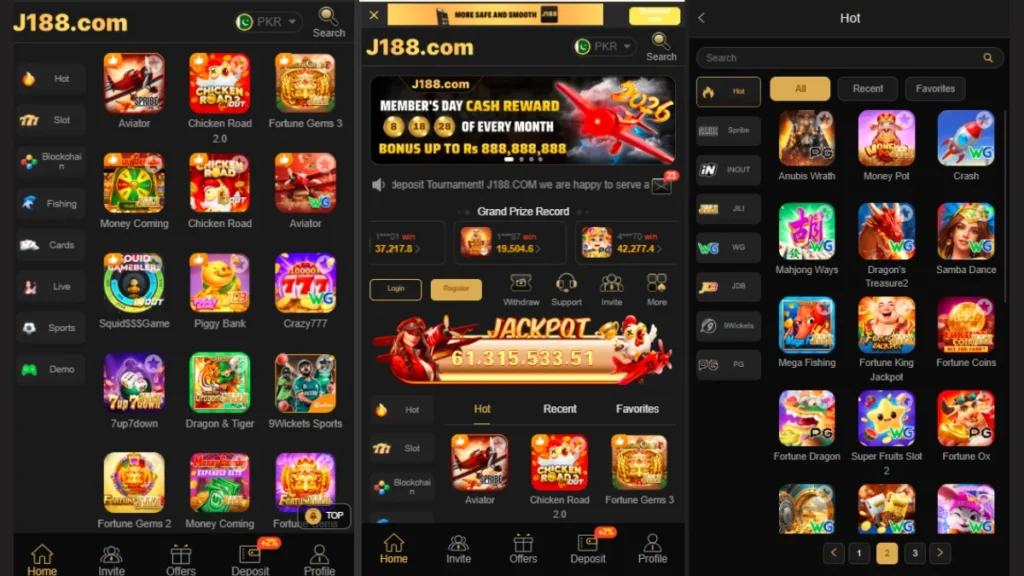 Screenshots of J188 APK games