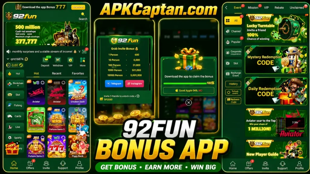 screenshots of 92fun apk