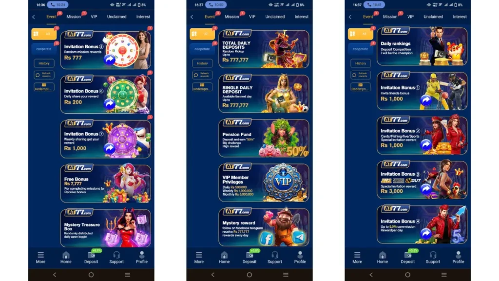 In-App bonuses and rewards