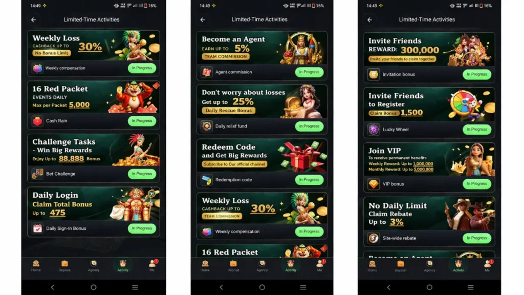 In-App Bonuses and rewards of the game