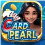 Official logo of Card Pearl Earning App with a cartoon character girl and some cards.
